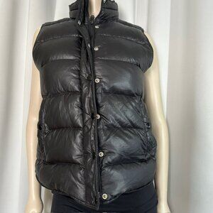 J.CREW Puffer Down Fill Vest Full Zip Black Insulated Outdoor Nylon Women's Med